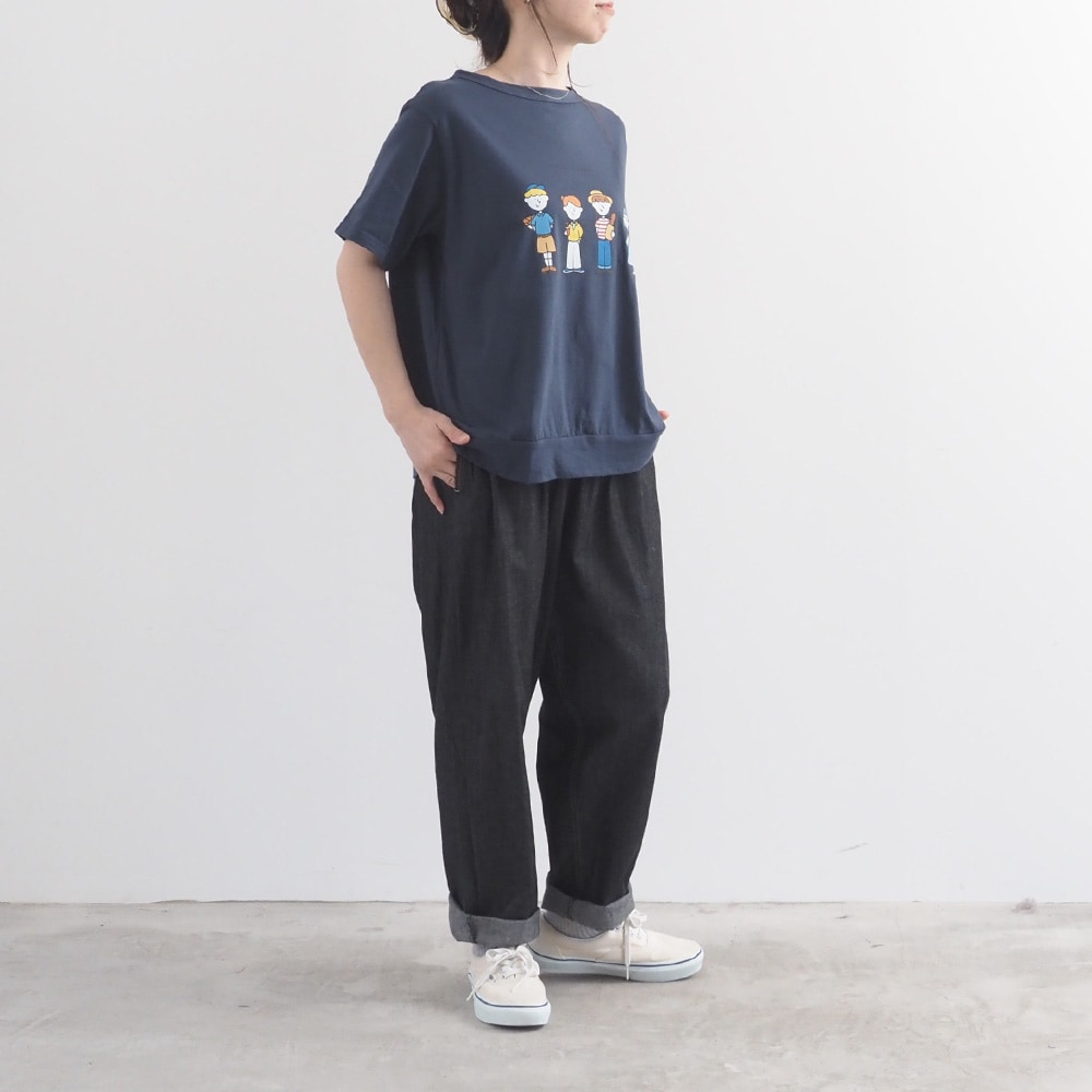 【NARU×FUDGEコラボ】NARU(ナル) momoさんコラボプリントTシャツ 6mo-01