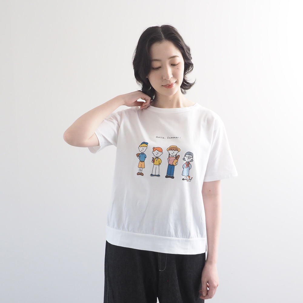 【予約】【NARU×FUDGEコラボ】NARU(ナル) momoさんコラボプリントTシャツ 6mo-01