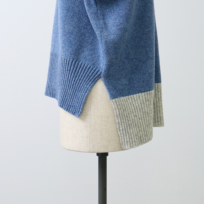 NARU(ナル) ミラノラム 配色コモドニット 647610