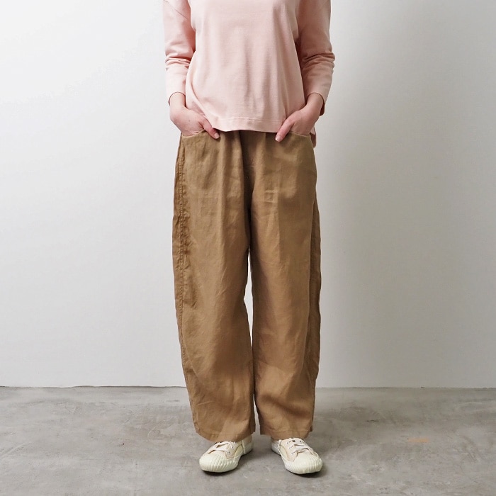 Y61) NARU(ナル) 40フレンチリネン ノッポパンツ ベージュ 新色入荷！NARU(ナル) 40フレンチリネン ノッポパンツ 654860BE