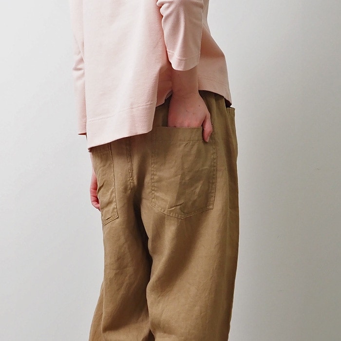 新色入荷！NARU(ナル) 40フレンチリネン ノッポパンツ 654860BE