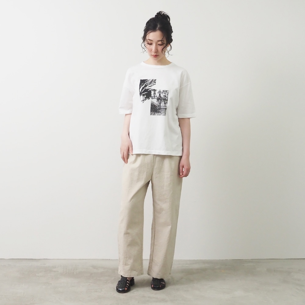 ファッション雑貨 naru NARU(ナル) ナチュラルソフト天竺 ClothesプリントT 662025