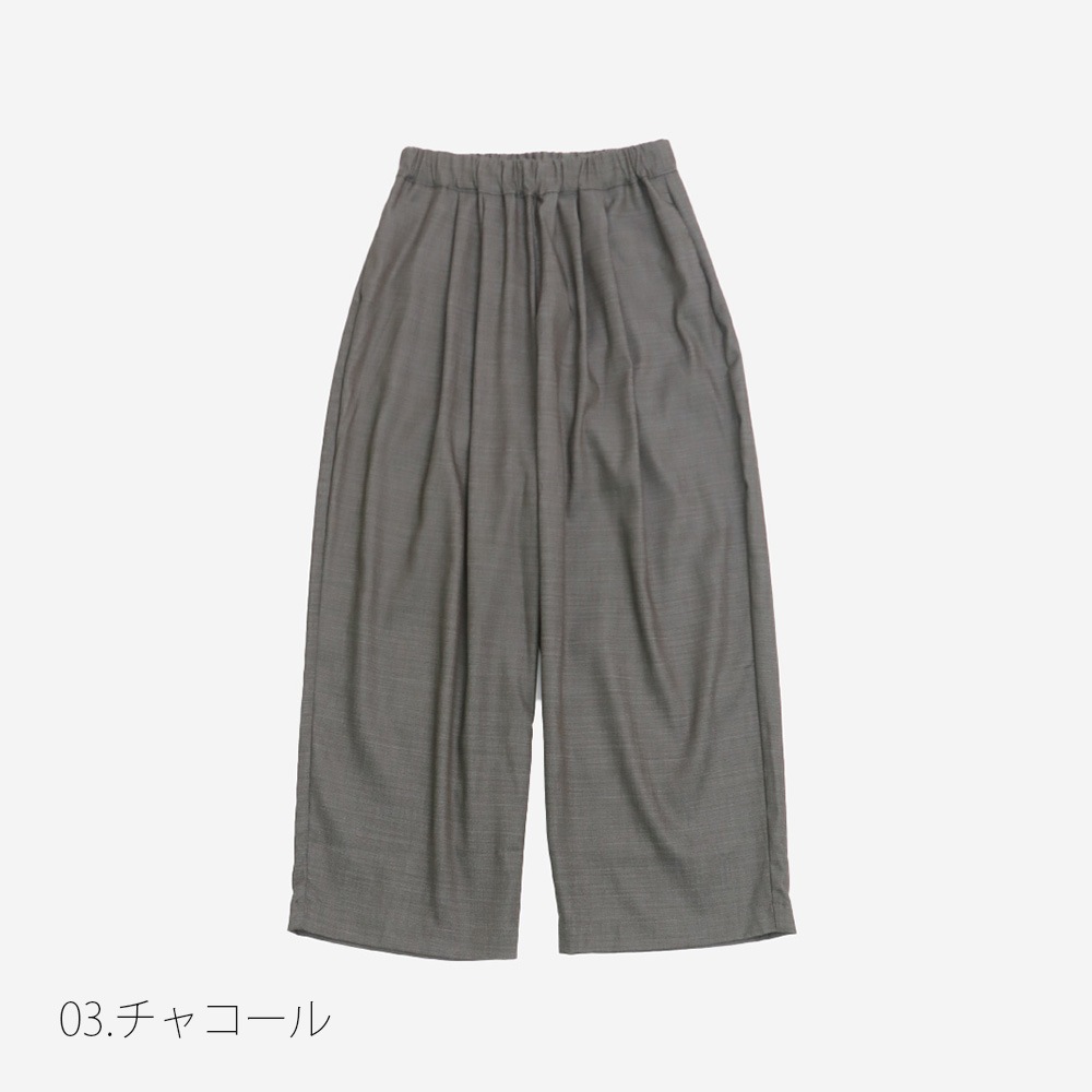 NARU(ナル) シャンブレーツイル タックワイドパンツ 667905