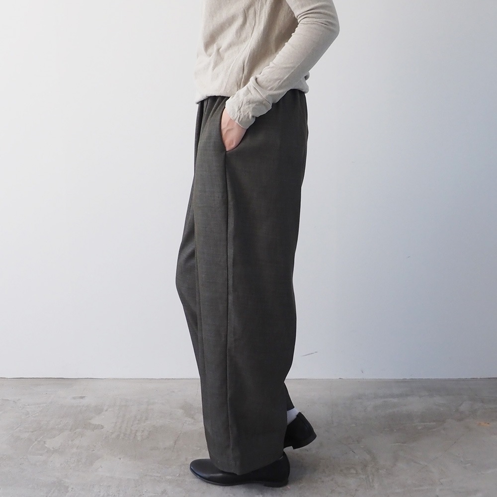 NARU(ナル) シャンブレーツイル タックワイドパンツ 667905