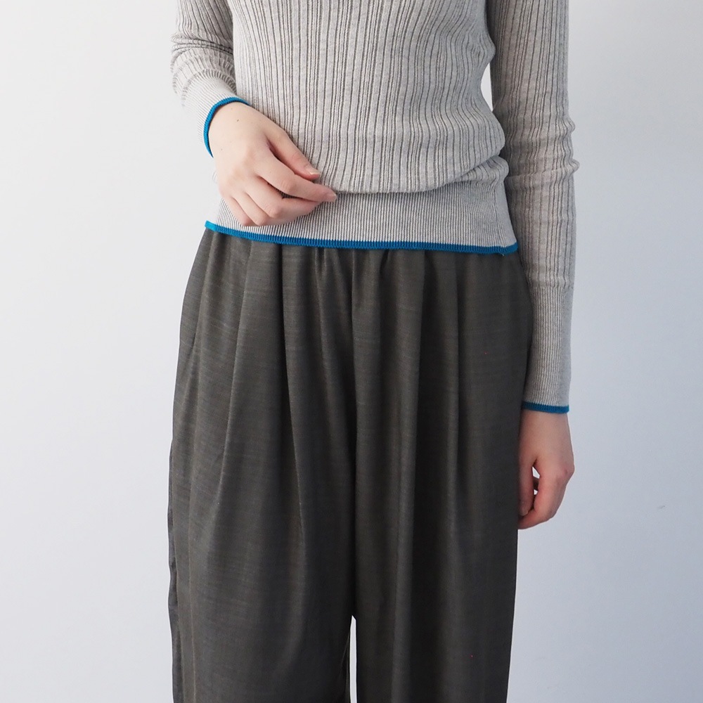 NARU(ナル) シャンブレーツイル タックワイドパンツ 667905