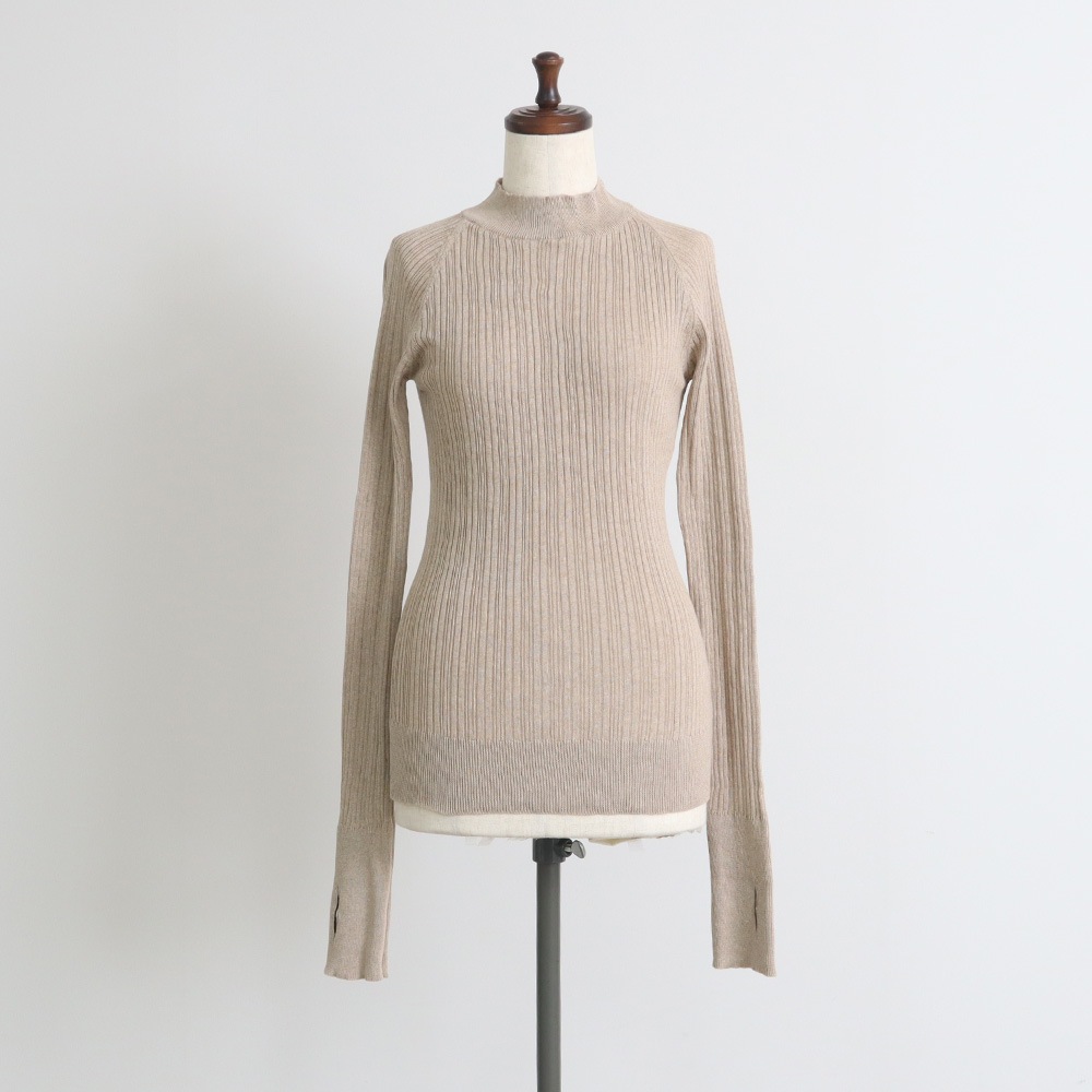 NARU(ナル) ランダムリブ Thumbholeハイネック 665700