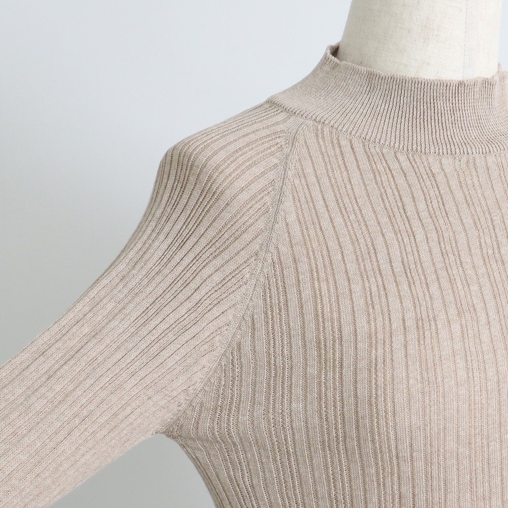 NARU(ナル) ランダムリブ Thumbholeハイネック 665700