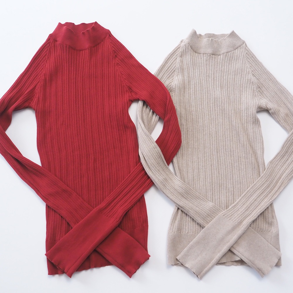 NARU(ナル) ランダムリブ Thumbholeハイネック 665700