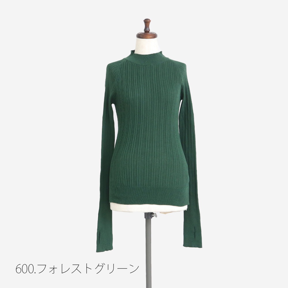 NARU(ナル) ランダムリブ Thumbholeハイネック 665700