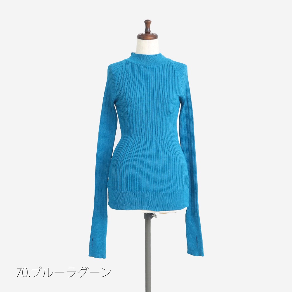 NARU(ナル) ランダムリブ Thumbholeハイネック 665700