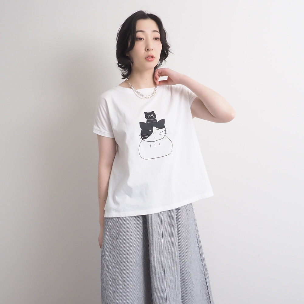 【予約】【山田美津子さんコラボ】NARU(ナル) 山田美津子さんコラボプリントTシャツ 6yn-01