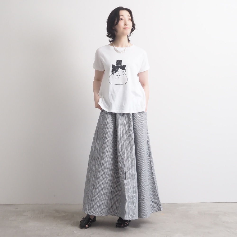 【予約】【山田美津子さんコラボ】NARU(ナル) 山田美津子さんコラボプリントTシャツ 6yn-01