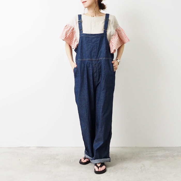NARU(ナル) 7ozサマーデニム サロペット 655801