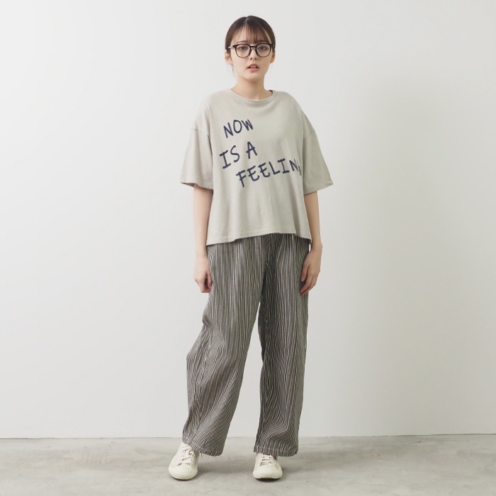 NARU(ナル) ムラ糸 NOW IS A FEELINGプリントT 655020