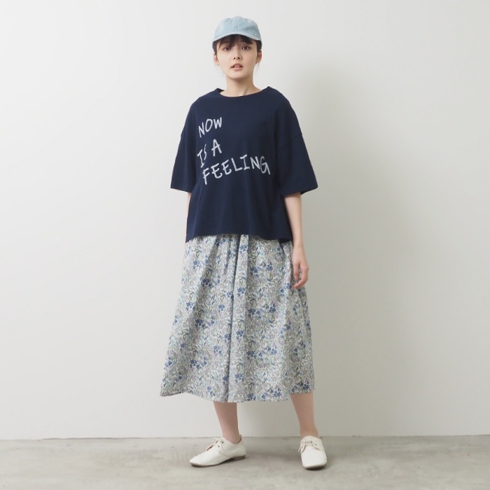 NARU(ナル) ムラ糸 NOW IS A FEELINGプリントT 655020