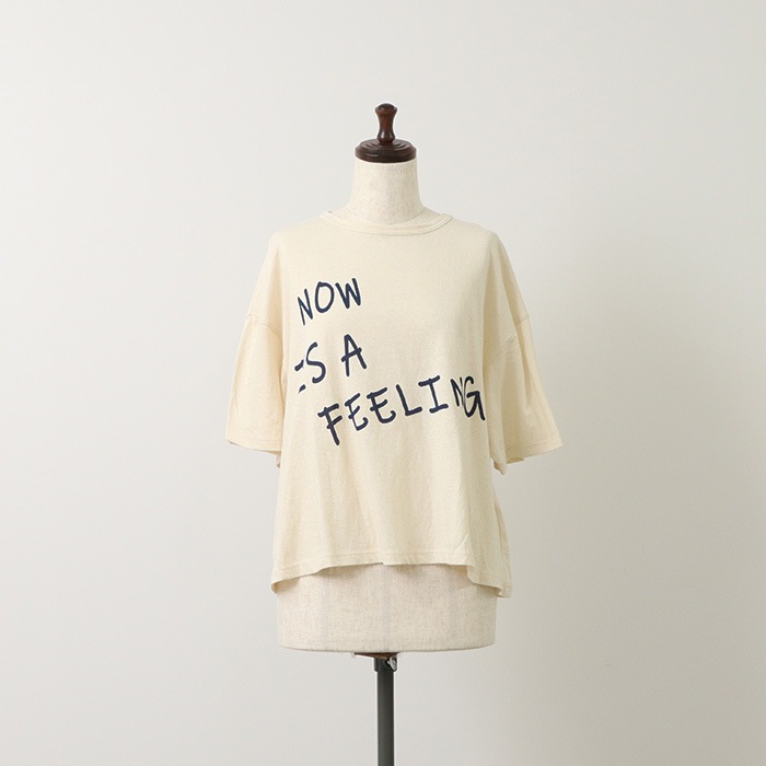 NARU(ナル) ムラ糸 NOW IS A FEELINGプリントT 655020