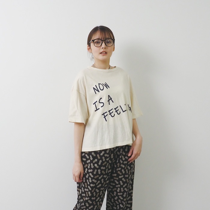 NARU(ナル) ムラ糸 NOW IS A FEELINGプリントT 655020