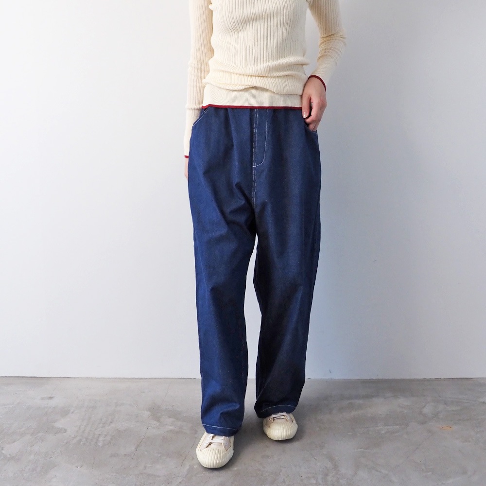 NARU(ナル) 綿麻ムラ糸デニム ノッポパンツ 667800