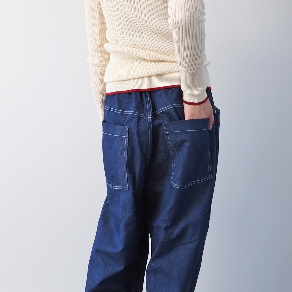 NARU(ナル) 綿麻ムラ糸デニム ノッポパンツ 667800