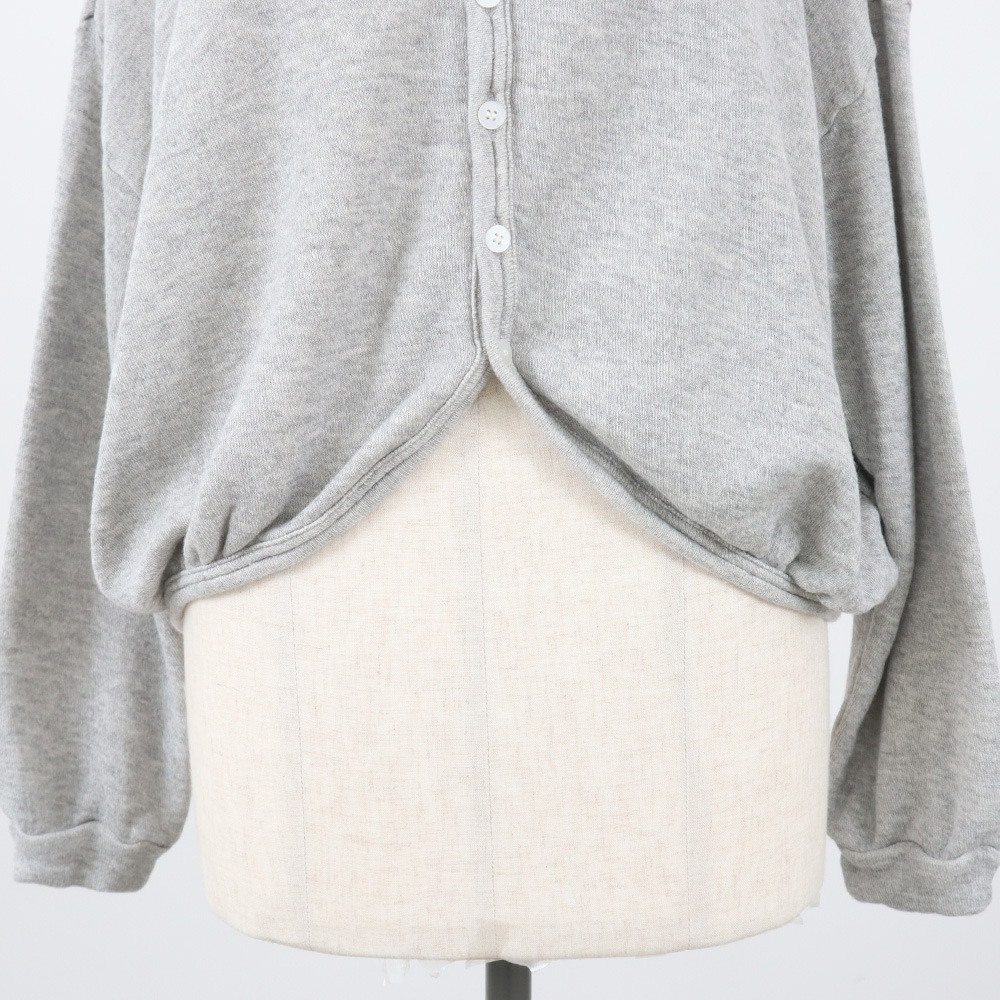 NARU(ナル) コットンレーヨン吊り裏毛 ラズベリーカーディガン 669005