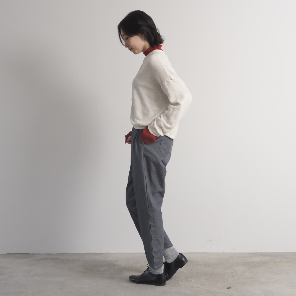 NARU(ナル) コットンレーヨン吊り裏毛 ラズベリーカーディガン 669005