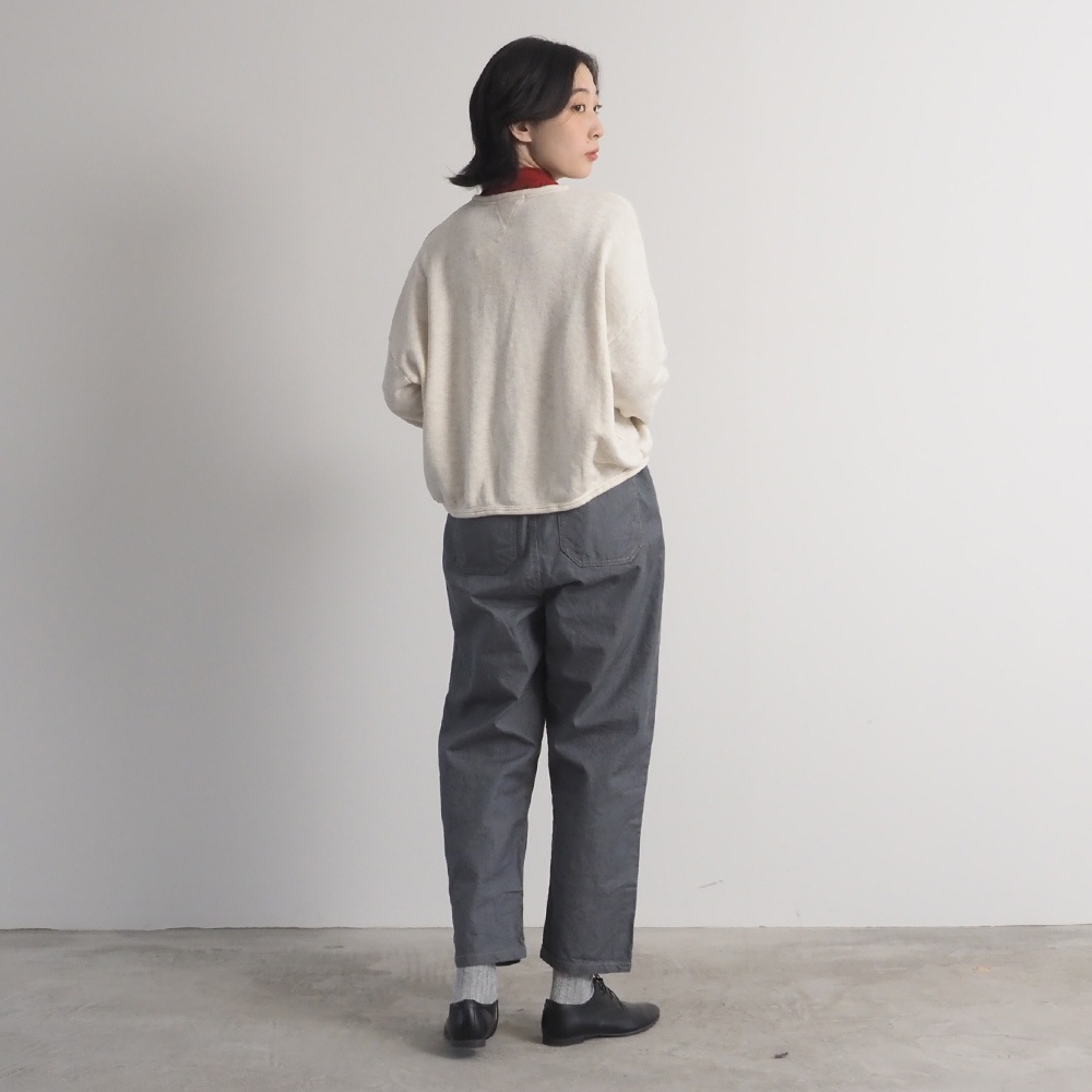 NARU(ナル) コットンレーヨン吊り裏毛 ラズベリーカーディガン 669005