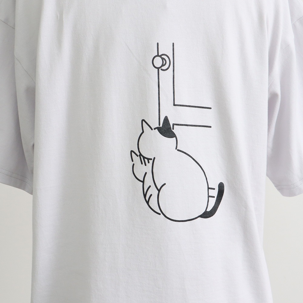 NARU(ナル) クラシック天竺 ひょっこり猫さんシャツ 671005