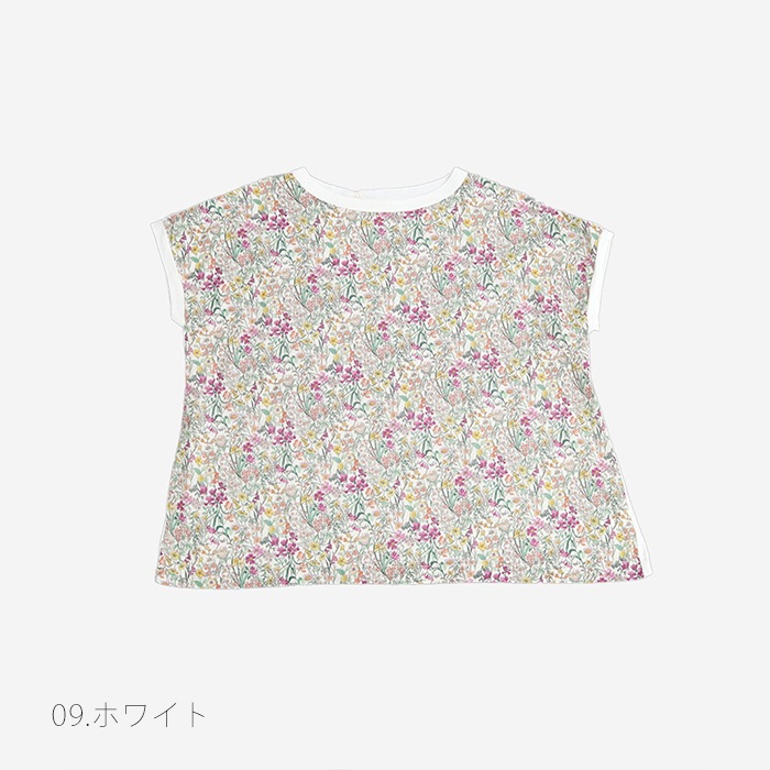NARU(ナル) ムラ糸×60ローンフラワープリント ミナミシャツ 655026