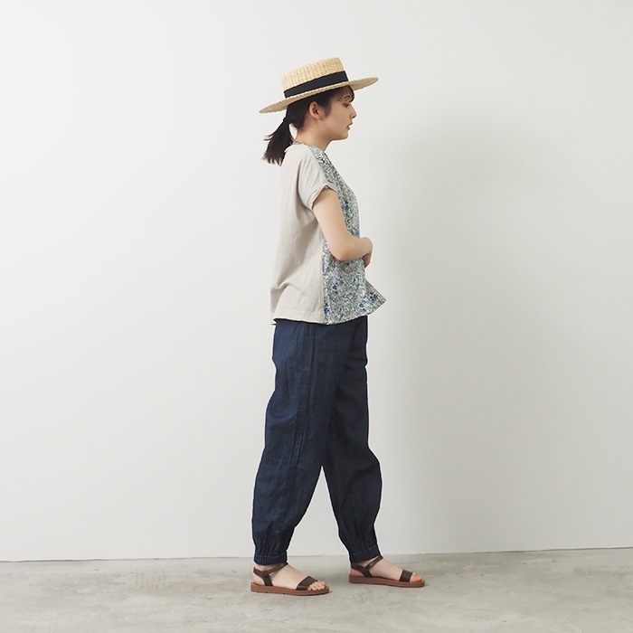 NARU(ナル) ムラ糸×60ローンフラワープリント ミナミシャツ 655026