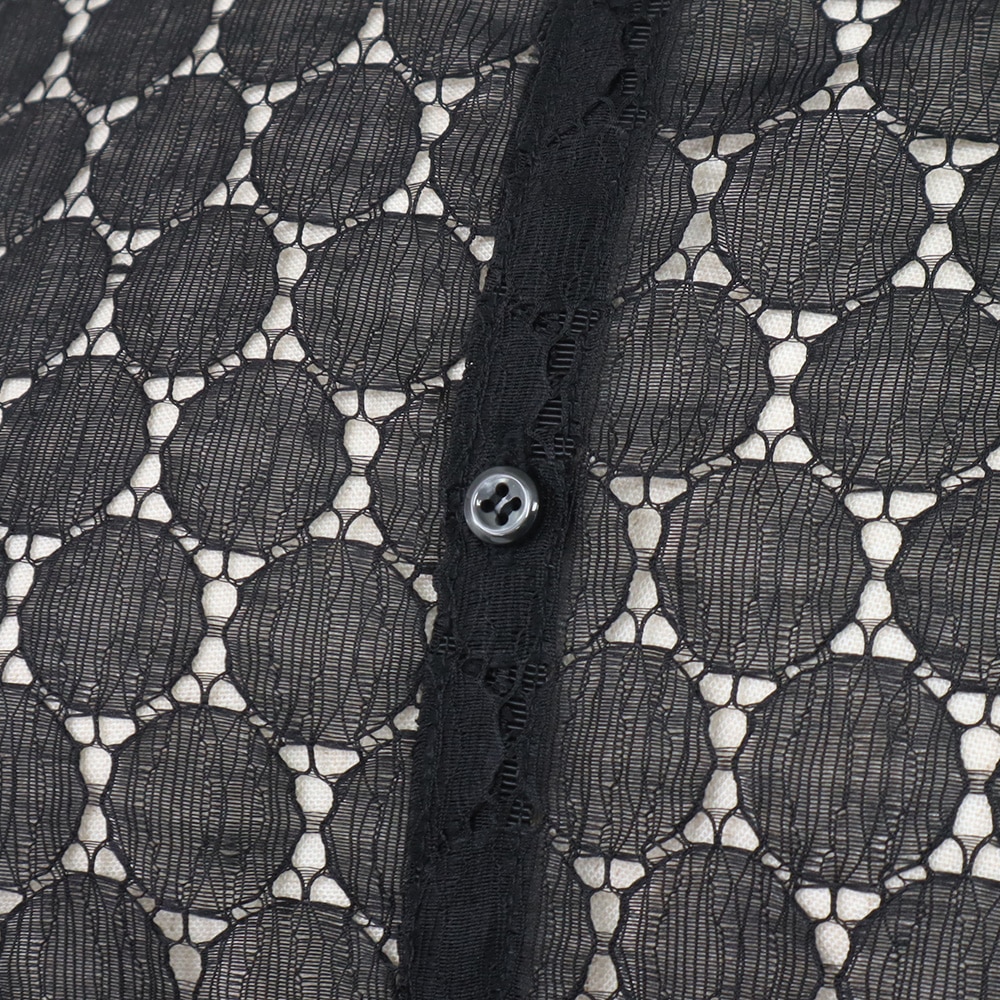 NARU(ナル) ラッセルレース クルーネックカーデ 665845