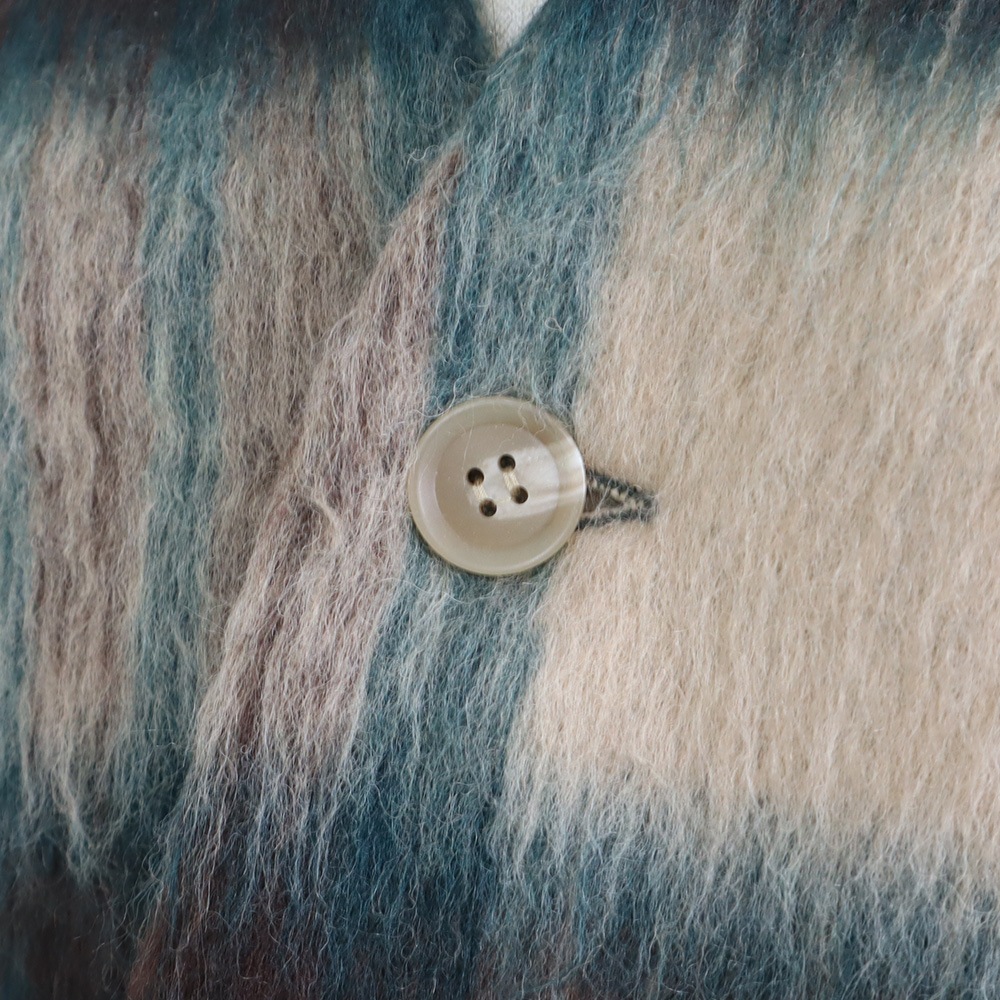 NARU(ナル) シャギーチェックノーカラージャケット 668916