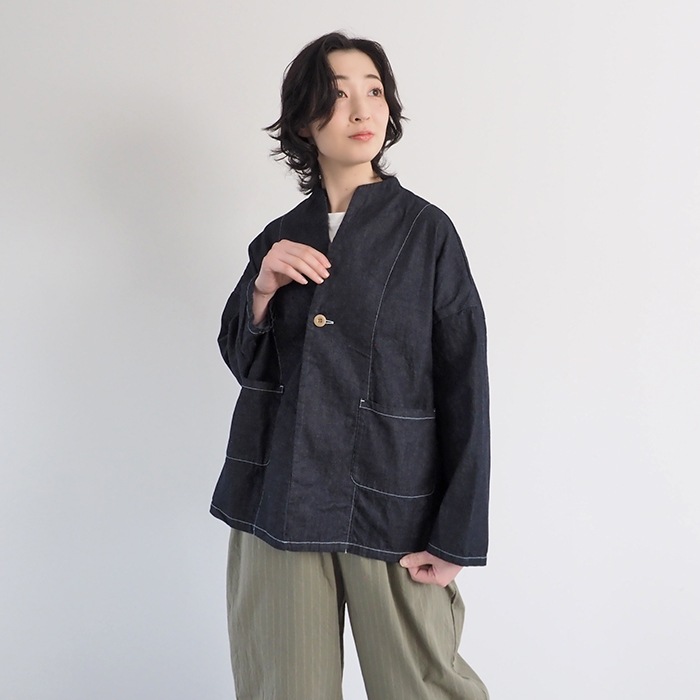NARU(ナル) 8ozムラデニム ノッチジャケット 654800BE