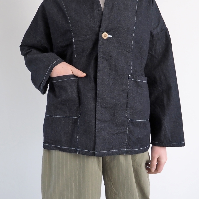 NARU(ナル) 8ozムラデニム ノッチジャケット 654800BE