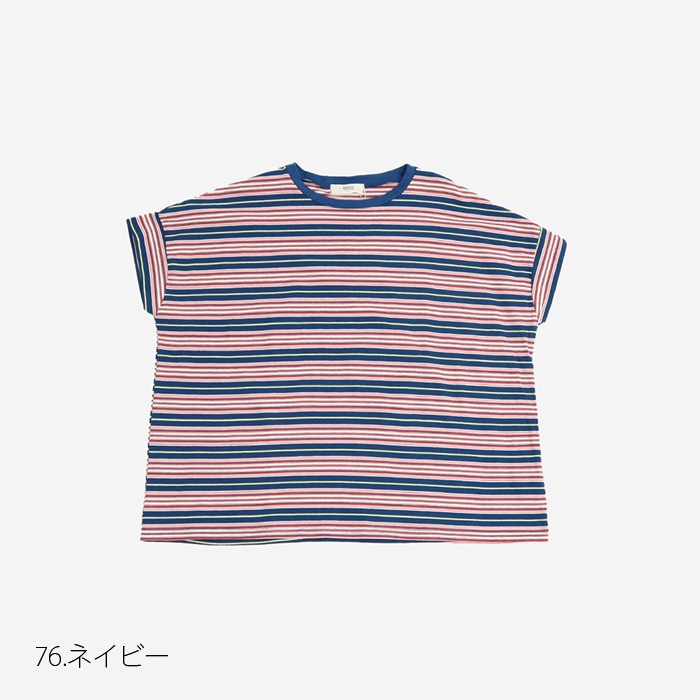 NARU(ナル) アメリカンドライマルチボーダー クルーネックT 655031