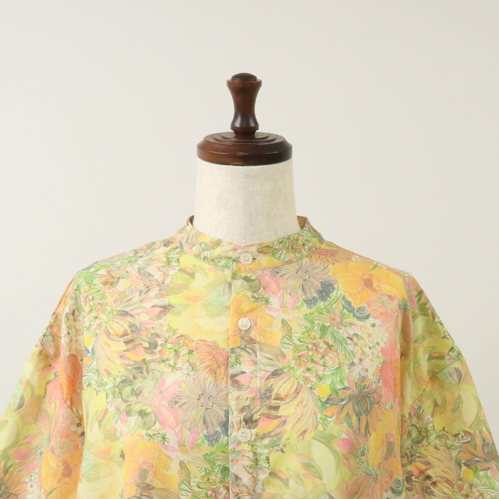 NARU(ナル) LIBERTYコットン(Marina Seaflower) シャツワンピース 661950