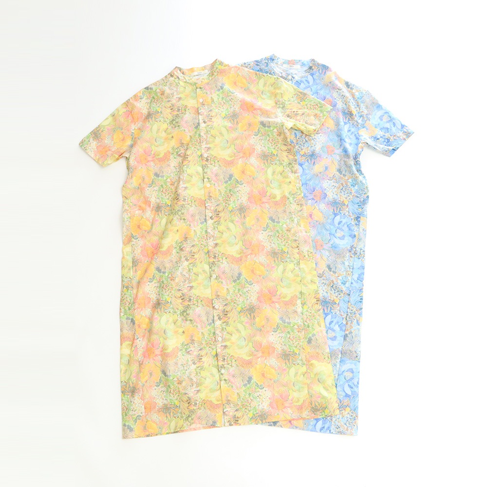 NARU(ナル) LIBERTYコットン(Marina Seaflower) シャツワンピース 661950