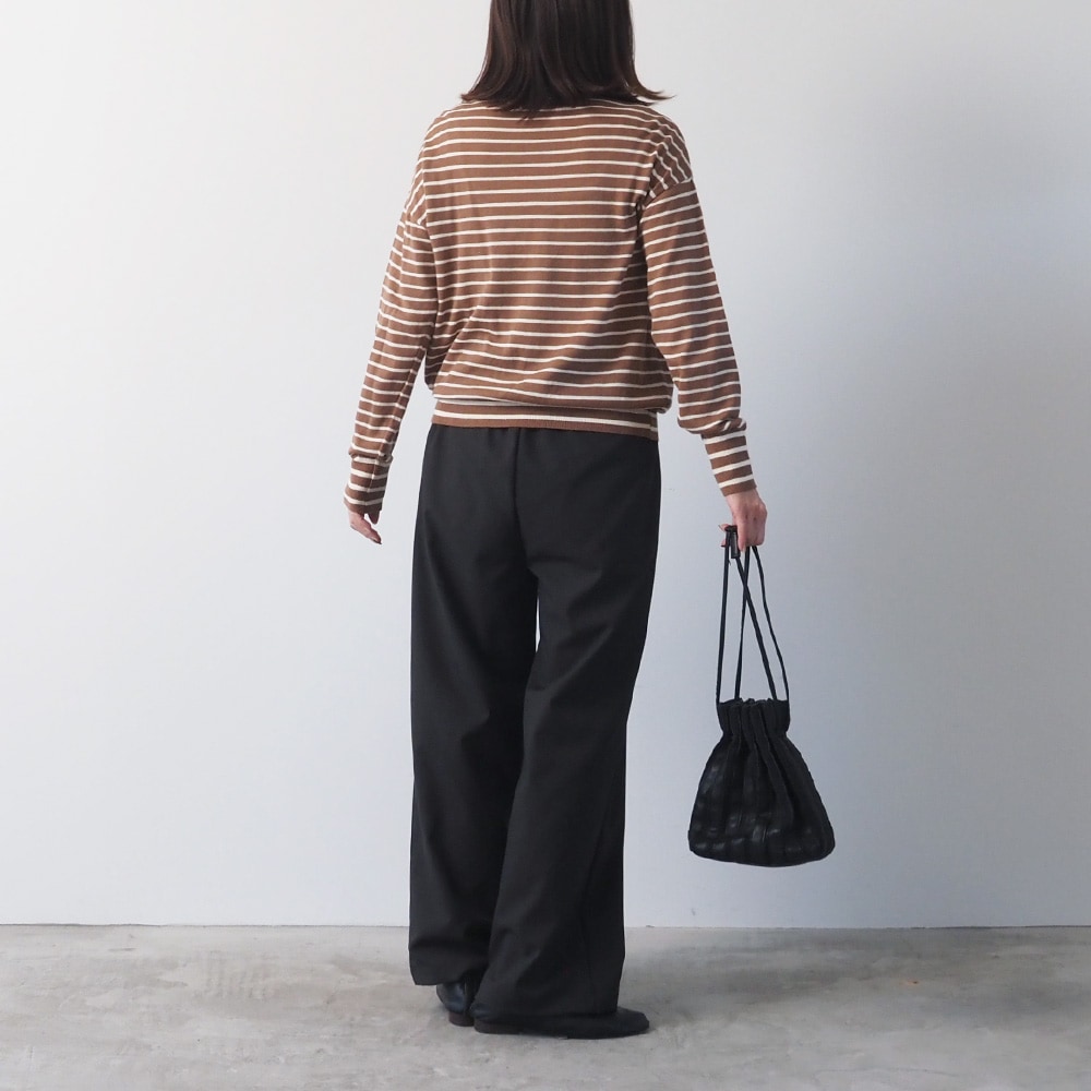 NARU(ナル) ムースヤーン ハイネックボーダーニット 665706