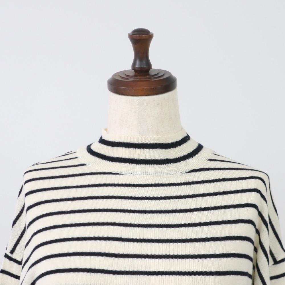 NARU(ナル) ムースヤーン ハイネックボーダーニット 665706