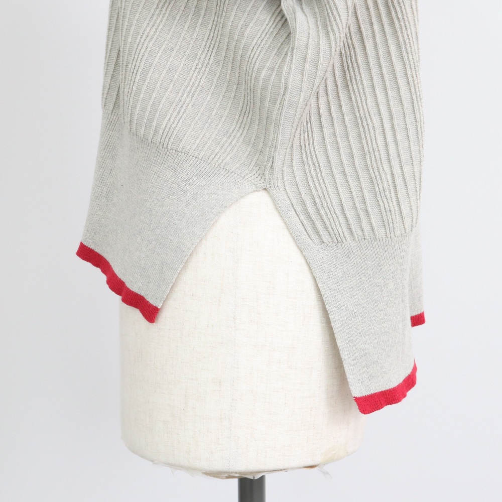 NARU(ナル) Hidamari Cotton ワイドリブバイカラーコモドニット 670710