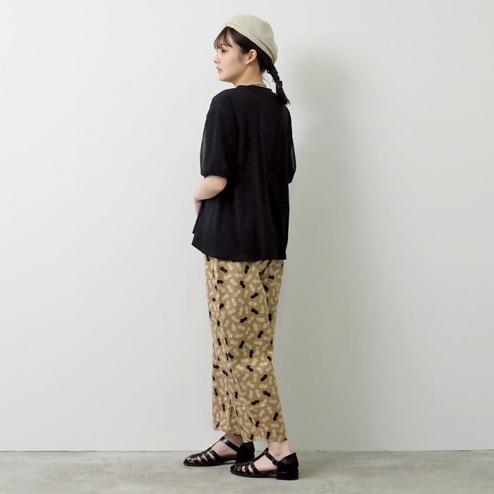 NARU(ナル) 110/2サイロ×チュール バルーンスリーブシャツ 655226