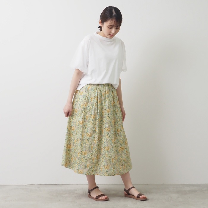 NARU(ナル) 110/2サイロ×チュール バルーンスリーブシャツ 655226