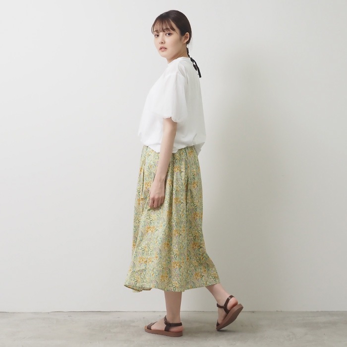 NARU(ナル) 110/2サイロ×チュール バルーンスリーブシャツ 655226