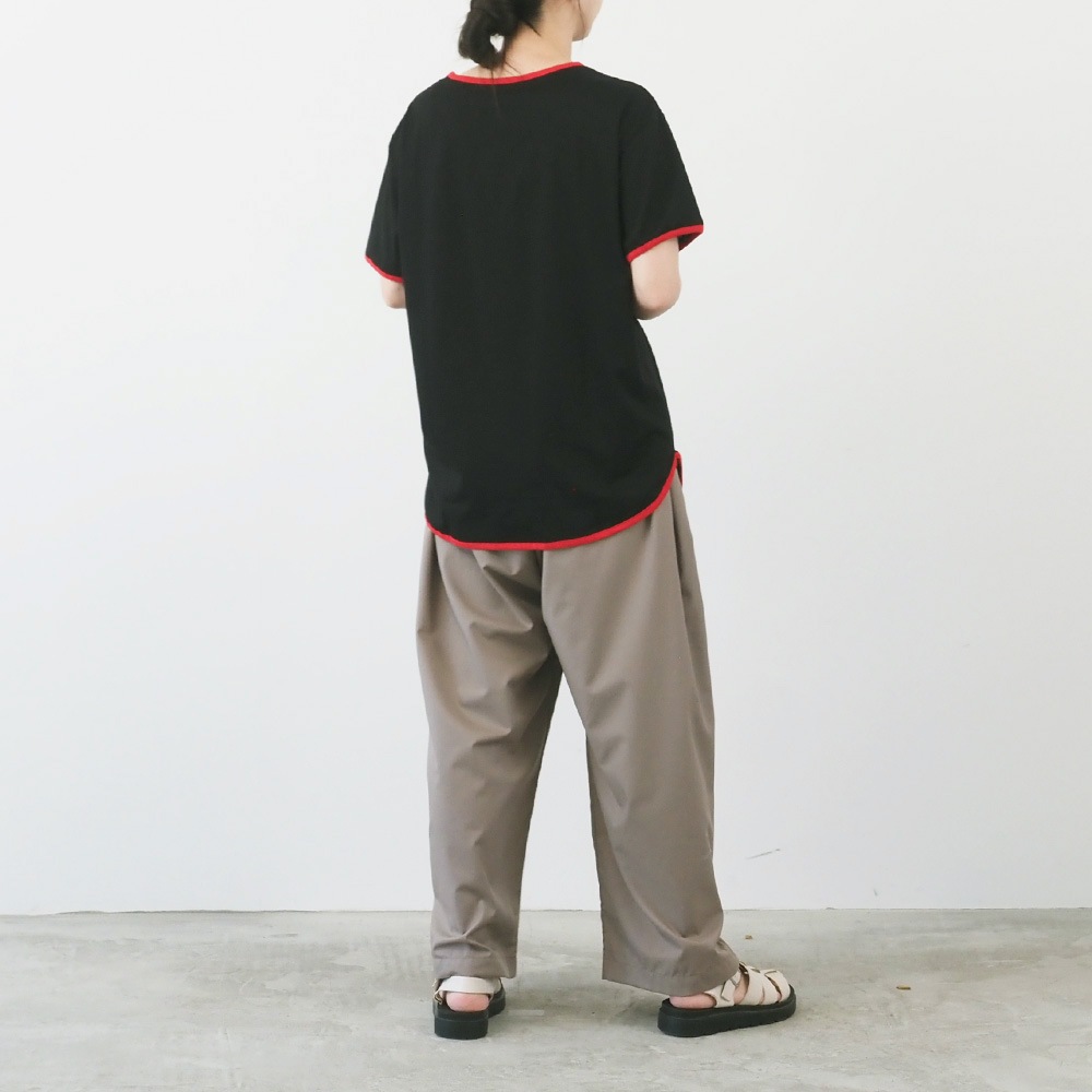 新色入荷！NARU(ナル) トロンとツイル タックワイドパンツ 661921