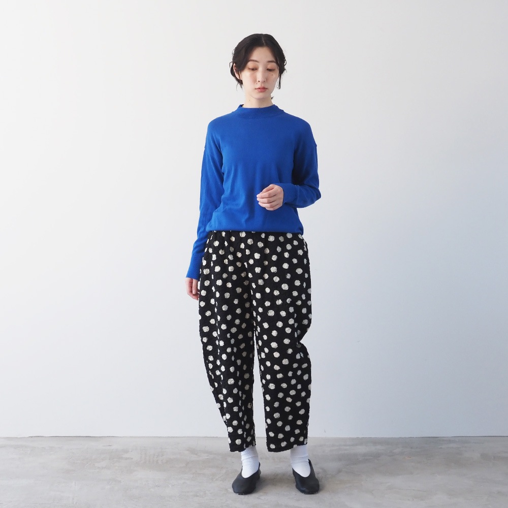 23年モデル✨マーク&ロナ ハイネックニット モヘヤ スカル ロゴチャーム NARU(ナル) ランダムリブニット バイカラーハイネックニット