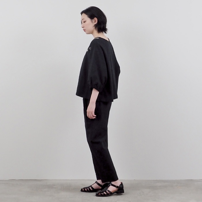 NARU(ナル) シーチングハンドワッシャー フリンジ刺繍ブラウス 655841