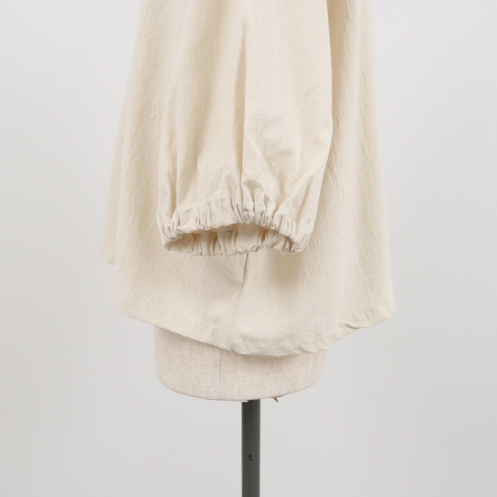 NARU(ナル) シーチングハンドワッシャー フリンジ刺繍ブラウス 655841