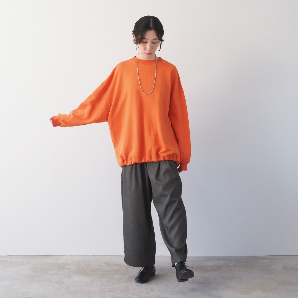 NARU(ナル) 30/10セントラル裏毛 ヘムアレンジワイドトレーナー 665025