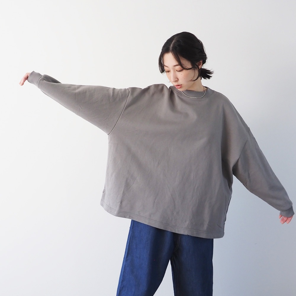 NARU(ナル) 30/10セントラル裏毛 ヘムアレンジワイドトレーナー 665025