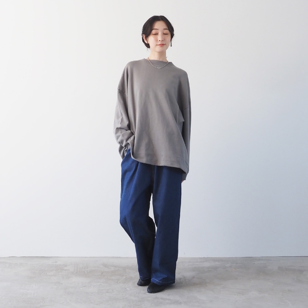 NARU(ナル) 30/10セントラル裏毛 ヘムアレンジワイドトレーナー 665025