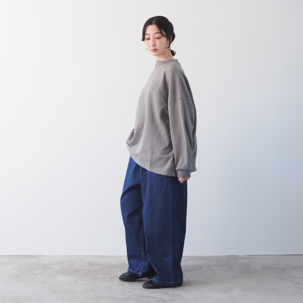 NARU(ナル) 30/10セントラル裏毛 ヘムアレンジワイドトレーナー 665025